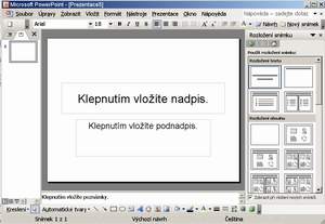 Power Point: uvodn obrazovka